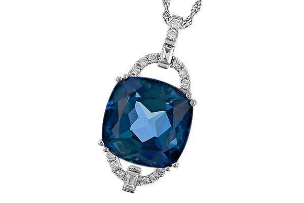 D301-83058: NECK 9.00 LONDON BLUE TOPAZ 9.20 TGW (12MM LBT)