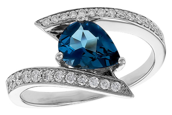 F301-83031: LDS RG 1.04 LONDON BLUE TOPAZ 1.28 TGW (8x6MM)