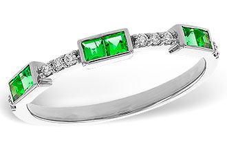 F301-86704: LDS WED RG .23 TW EMERALD .30 TGW