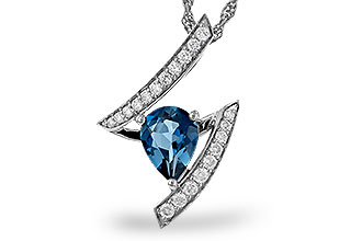 G301-83031: NECK 1.04 LONDON BLUE TOPAZ 1.23 TGW (8x6MM)
