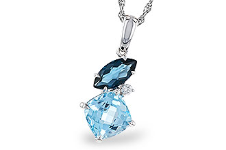 G301-85731: NECKLACE 2.37 TW BLUE TOPAZ 2.40 TGW