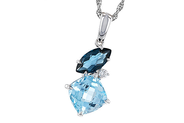 G301-85731: NECKLACE 2.37 TW BLUE TOPAZ 2.40 TGW