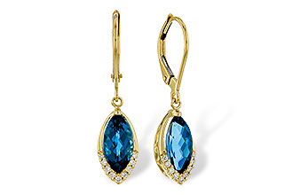 K301-89449: EARR 2.42 TW LONDON BLUE TOPAZ 2.50 TGW (9x5MM MQ)