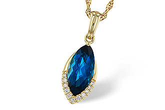 L301-89449: NECK 2.14 LONDON BLUE TOPAZ 2.20 TGW (12x6MM MQ)